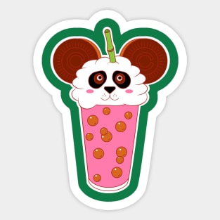 Boba tea panda Sticker